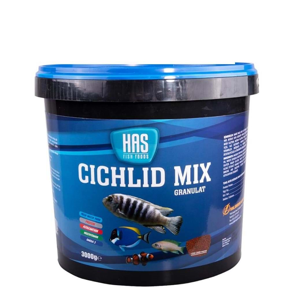 Has Cıchlıd Mıx Granulat Yem 3 Kg