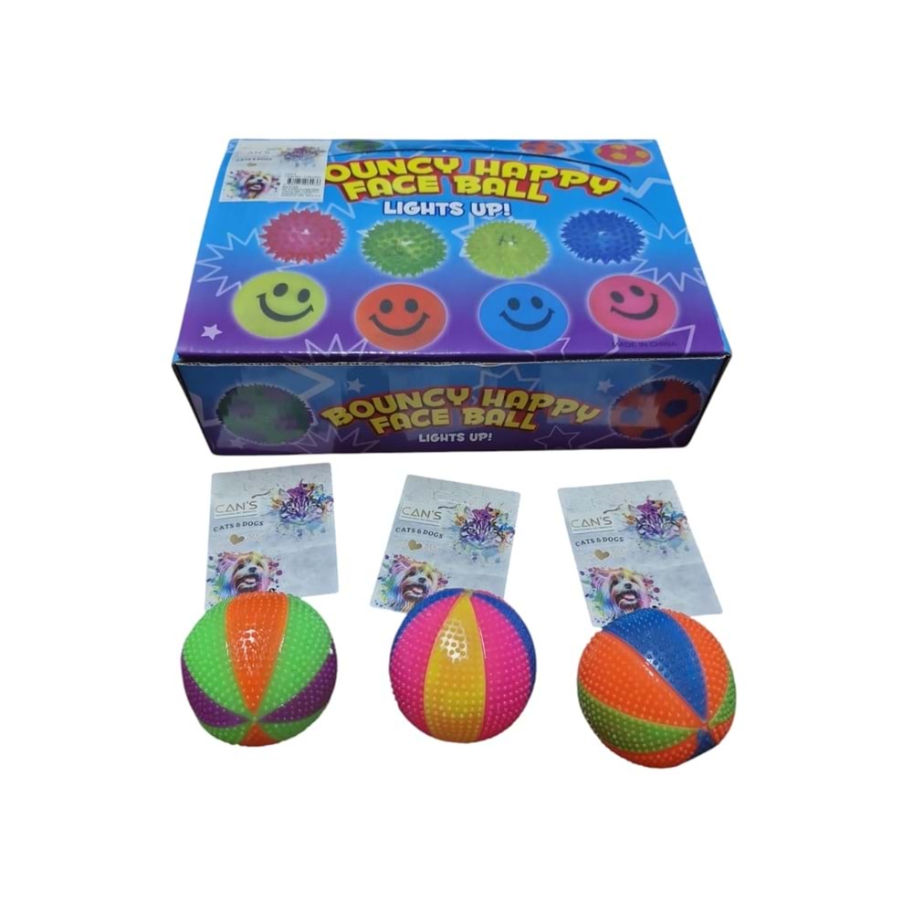 Cans TJWJ303 Öten Işıklı Rengarenk Top Oyuncak 6 cm 12 li