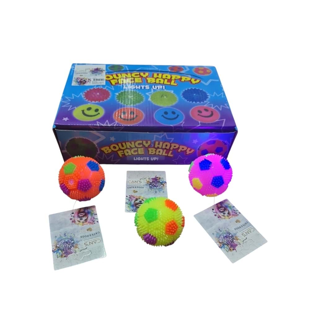 Cans TJWJ278 Öten Işıklı Top Oyuncak 6 cm 12 li