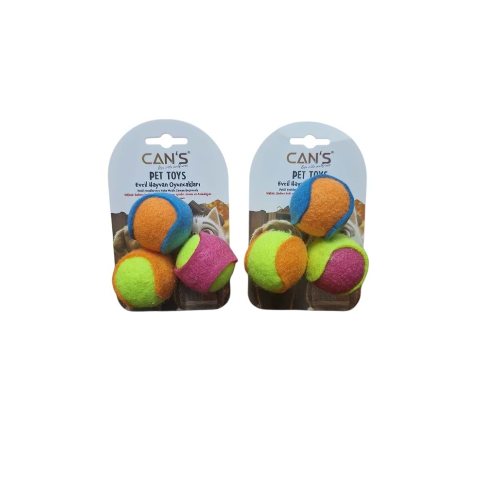 BRC-53 3 lü Küçük Tenis Topu Oyuncak