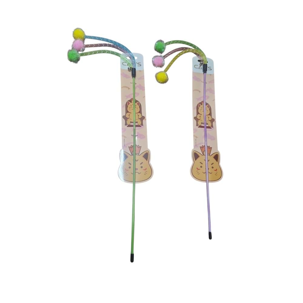 DMB018 Ponponlu Zilli Kedi Oyun Oltası