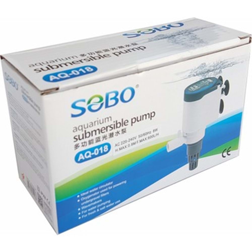 Sobo AQ-018 Kafa Motoru 0.8 M 8W 600L/H