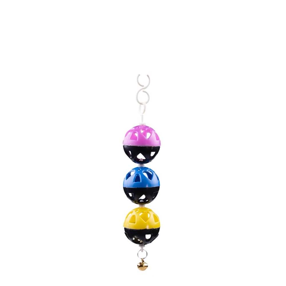 Yıldırım Pet 3 Lü Zilli Kuş Topu 17 x 4 cm