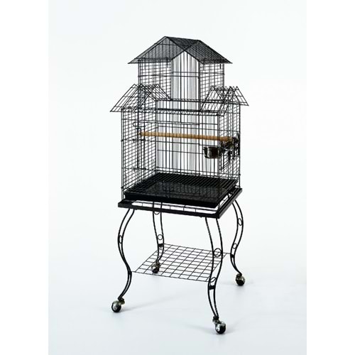 Yıldırım Pet 80933 Tekerlekli Papağan Kafesi 51 x 51 x 139 cm