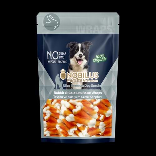 SWN-522 NOBİLUS TAVŞAN SARGILI KALSİYUM KEMİK Köpek Ödülü 80Gr