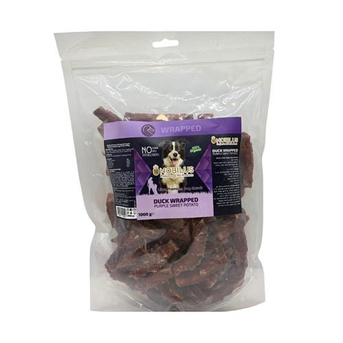 SWN-550 NOBILUS Duck Wrapped Purple Sweet Potato Dog Treat 1000g