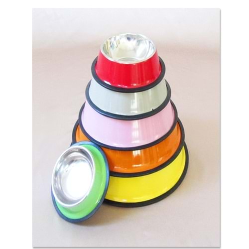 Cans SY0030 Renkli Çelik Mama Kabı 22 cm