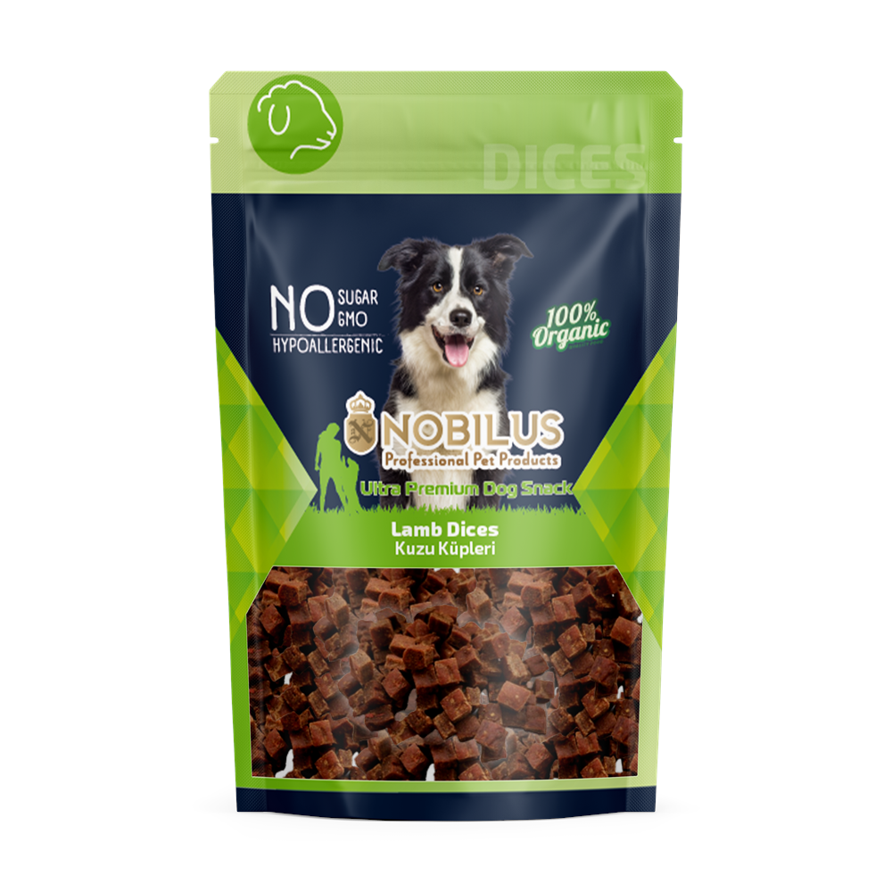 SWN-513 NOBİLUS KUZU ETLİ KÜP LOKMA Köpek Ödülü 80Gr