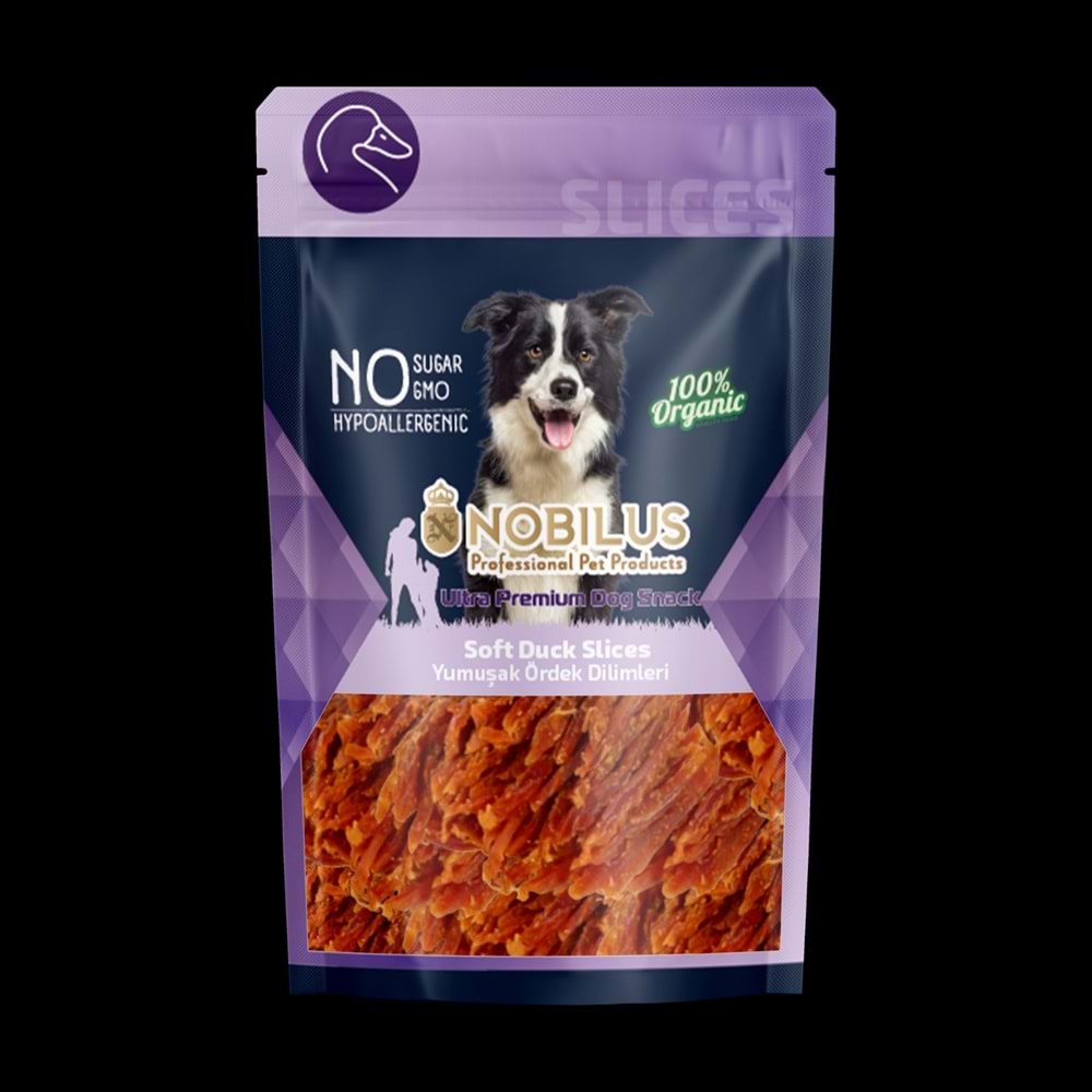 SWN-505 NOBİLUS YUMUŞAK ÖRDEK DİLİMLERİ Köpek Ödülü 80Gr