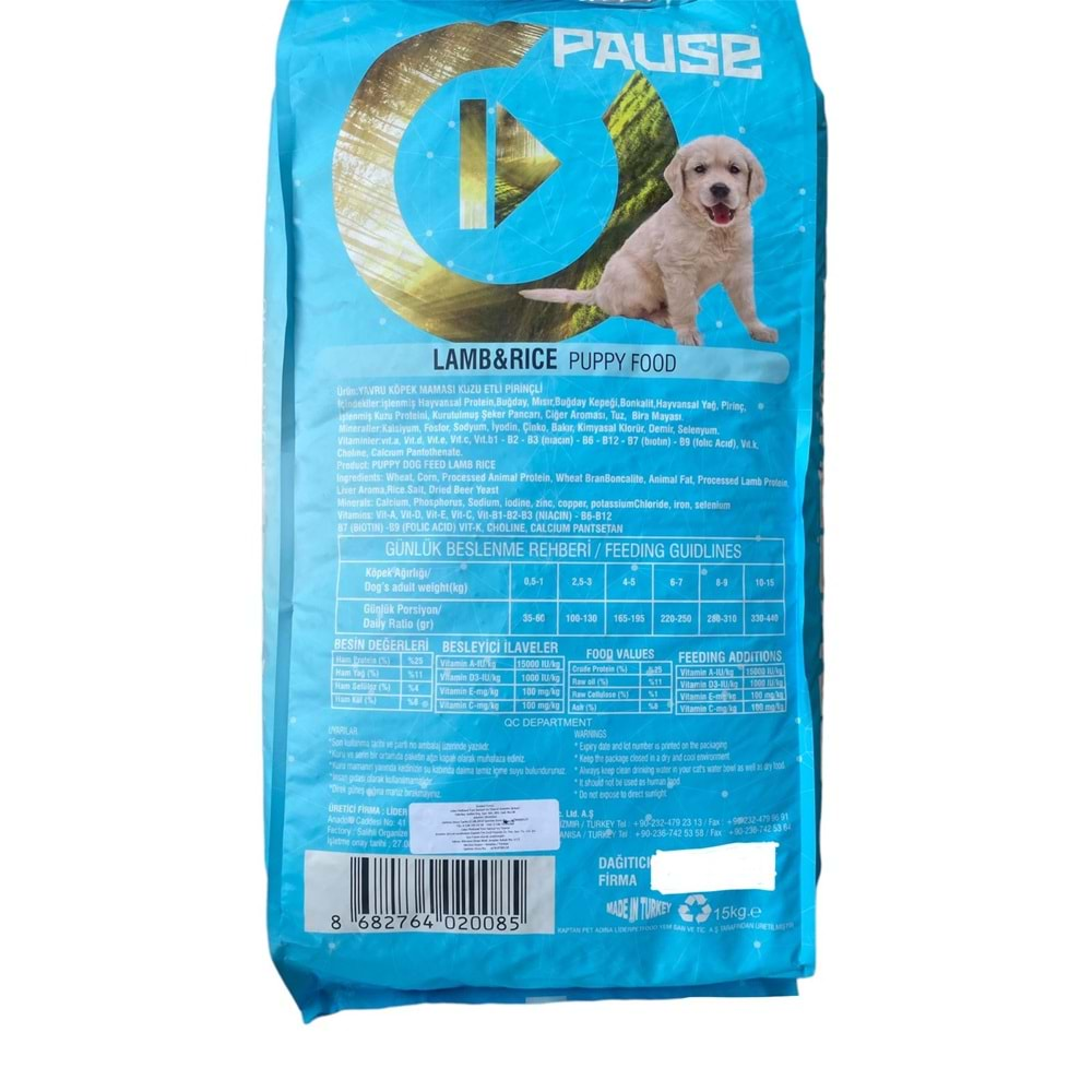 PAUSE Puppy Dog 25/11 L&R 15 KG